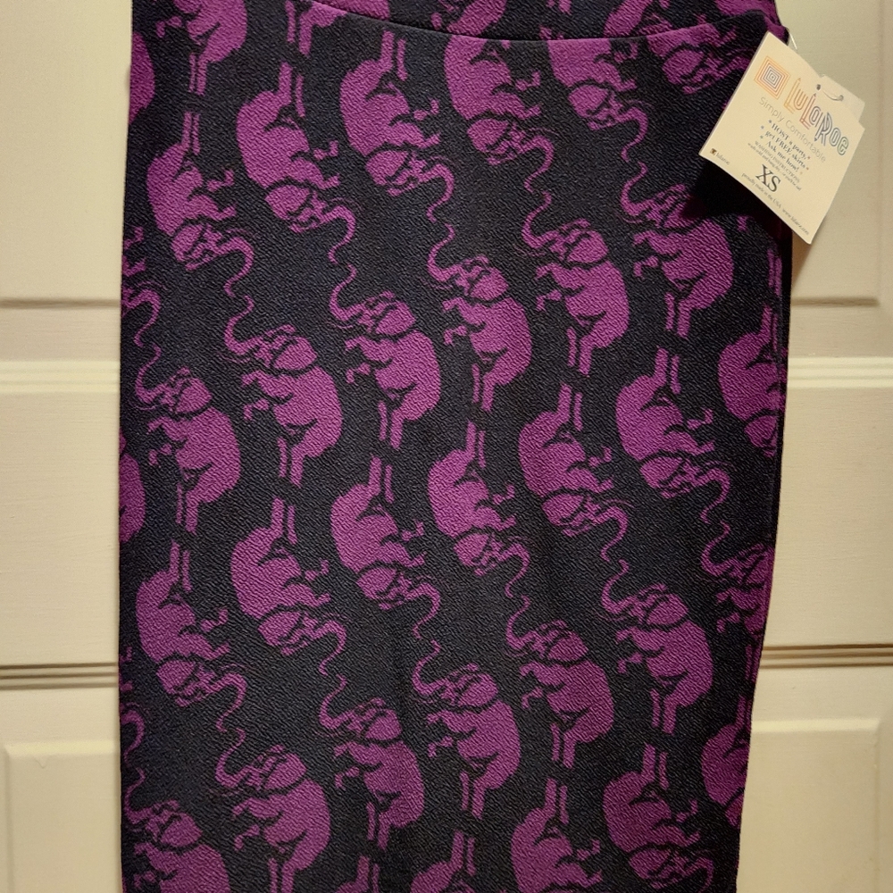 LuLaRoe pencil skirt Elephant print XS NWT